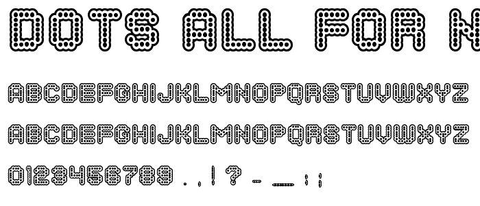 Dots All For Now Inline JL font